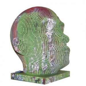 Shozo Shimamoto, Magi941 (Resin portrait of Shimamoto's face), 2008 Shozo Shimamoto, Magi941 (Resin portrait of Shimamoto's face), 2008