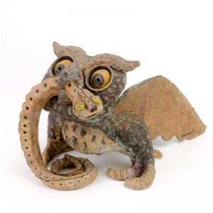 Cesare Siviglia, Gufo con serpente nel becco, 1962